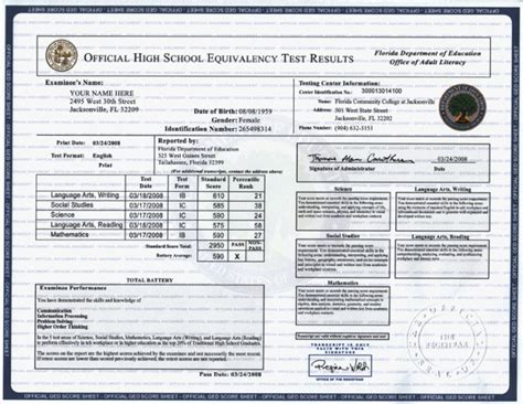 printable fake ged transcripts|free printable ged certificate.